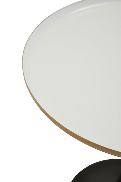 Aria White Marble Side Table With Column Base