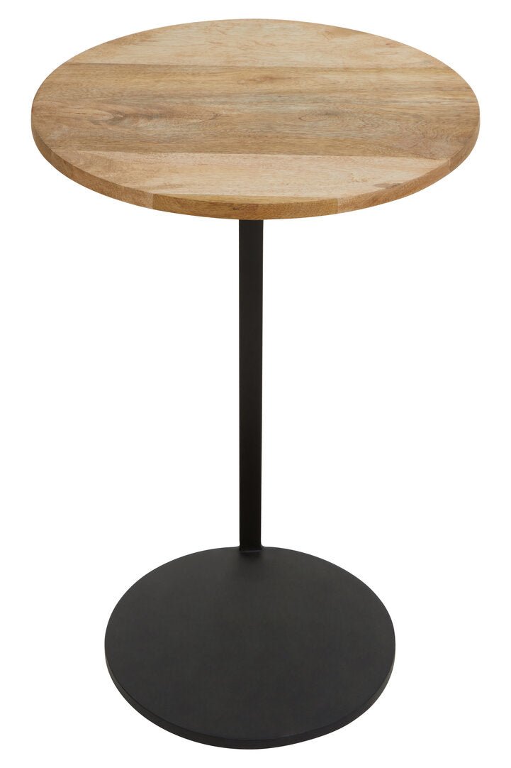 Aria Side Table With Round Wooden Top