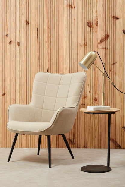 Aria Side Table With Round Wooden Top