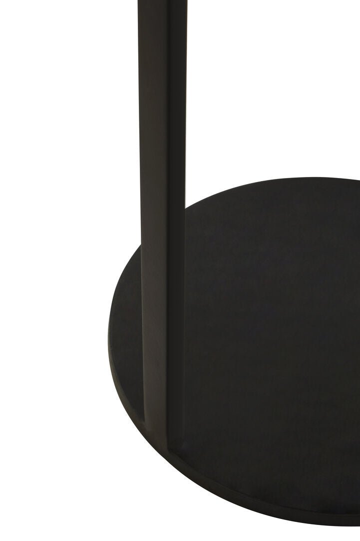Aria Side Table With Round Wooden Top