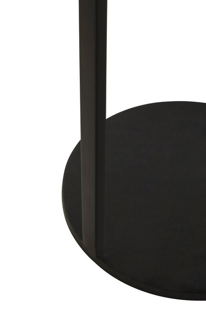 Aria Side Table With Round Wooden Top