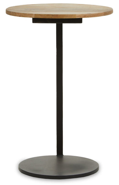 Aria Side Table With Round Wooden Top