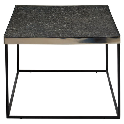 Aureon Silver Finish Textured Coffee Table
