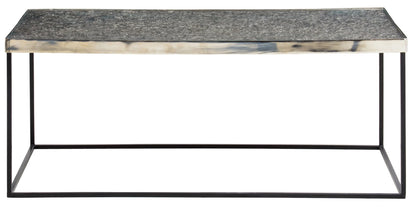 Aureon Silver Finish Textured Coffee Table