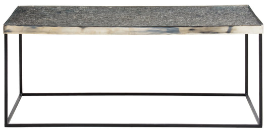 Aureon Silver Finish Textured Coffee Table