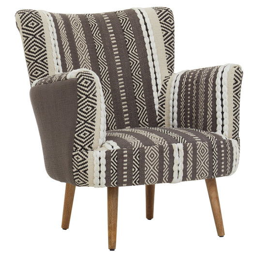 Serene Grey And White Chair