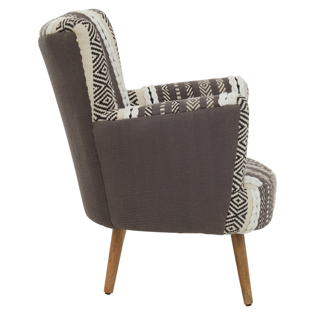 Serene Grey And White Chair