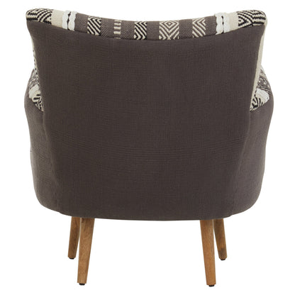 Serene Grey And White Chair