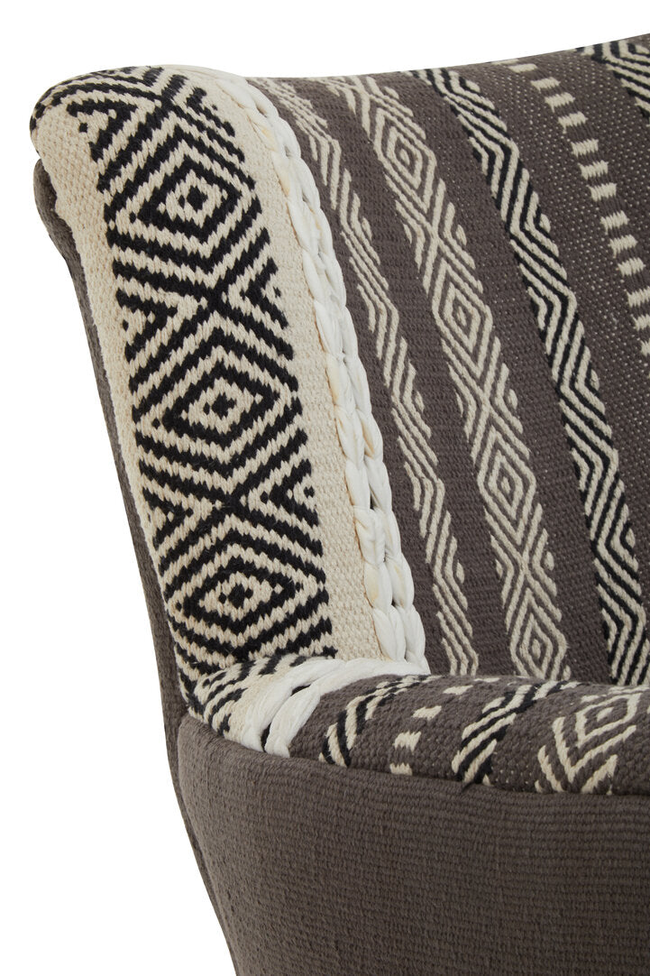 Serene Grey And White Chair