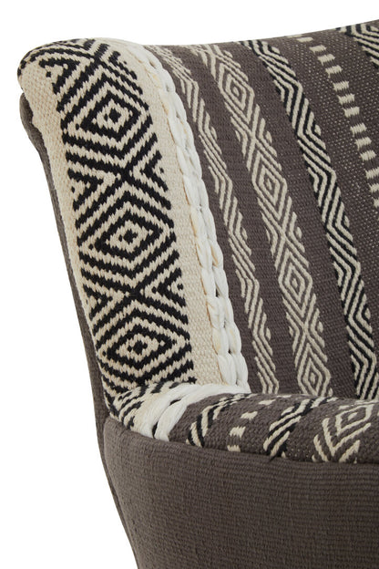 Serene Grey And White Chair
