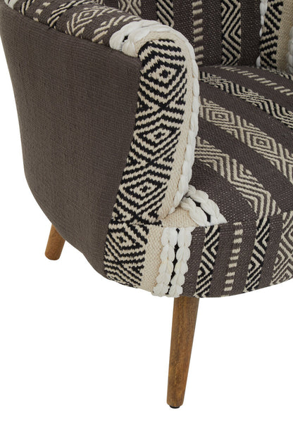 Serene Grey And White Chair