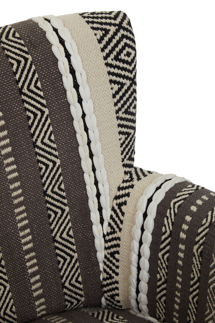 Serene Grey And White Chair