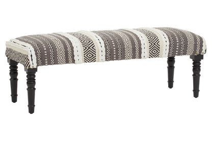 Serene Grey And White Bench