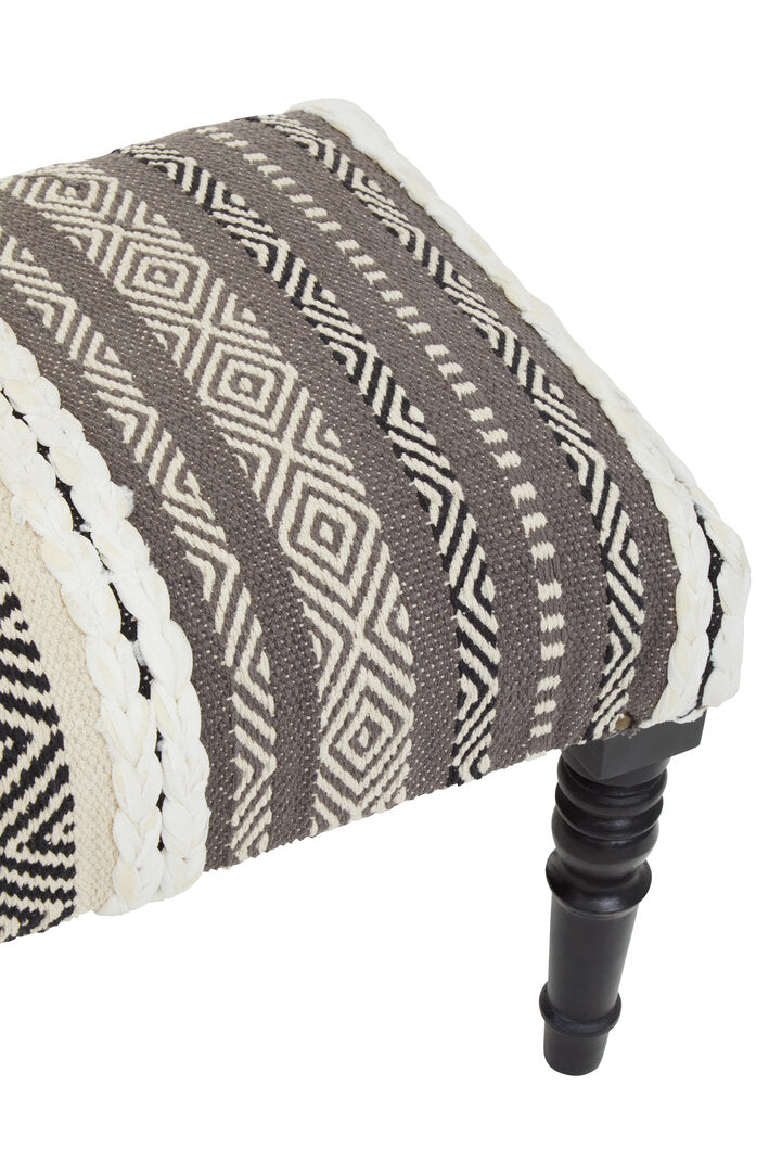 Serene Grey And White Bench
