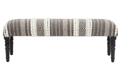 Serene Grey And White Bench