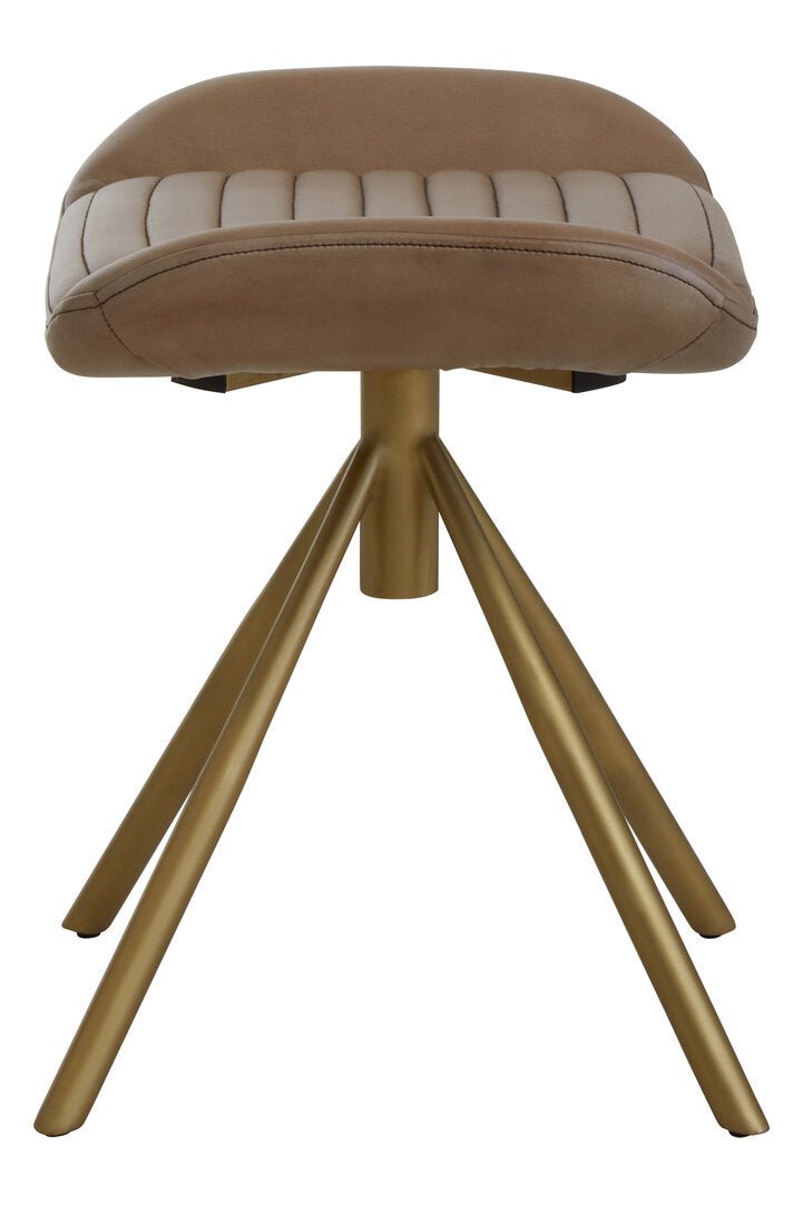 Dakota Grey Leather Footstool