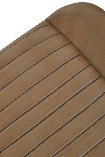 Dakota Grey Leather Footstool