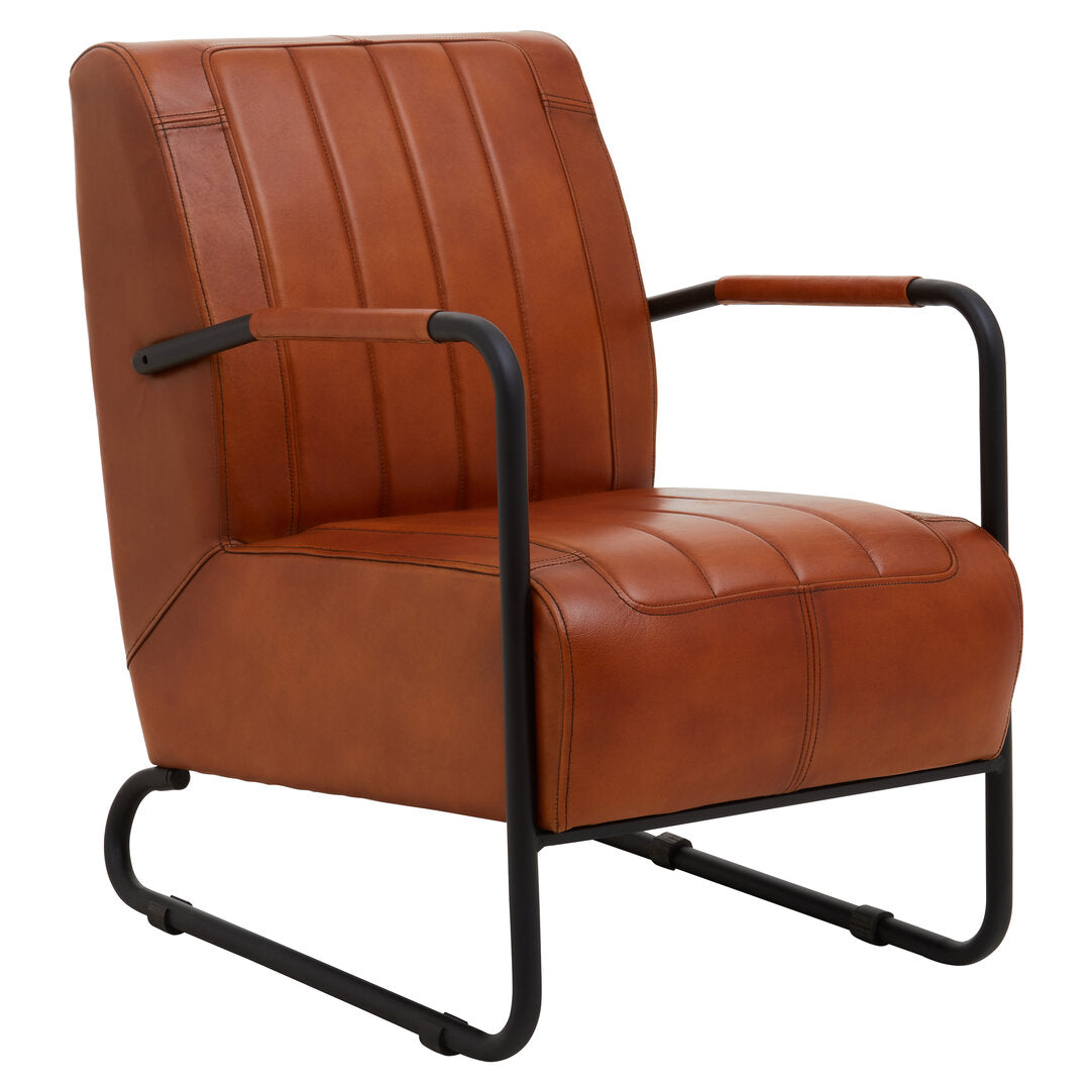 Dakota Tan Leather Armchair