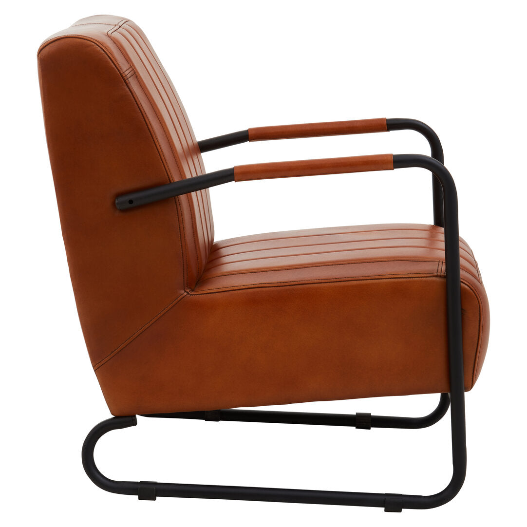 Dakota Tan Leather Armchair