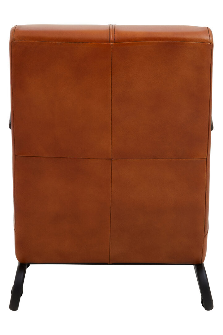 Dakota Tan Leather Armchair