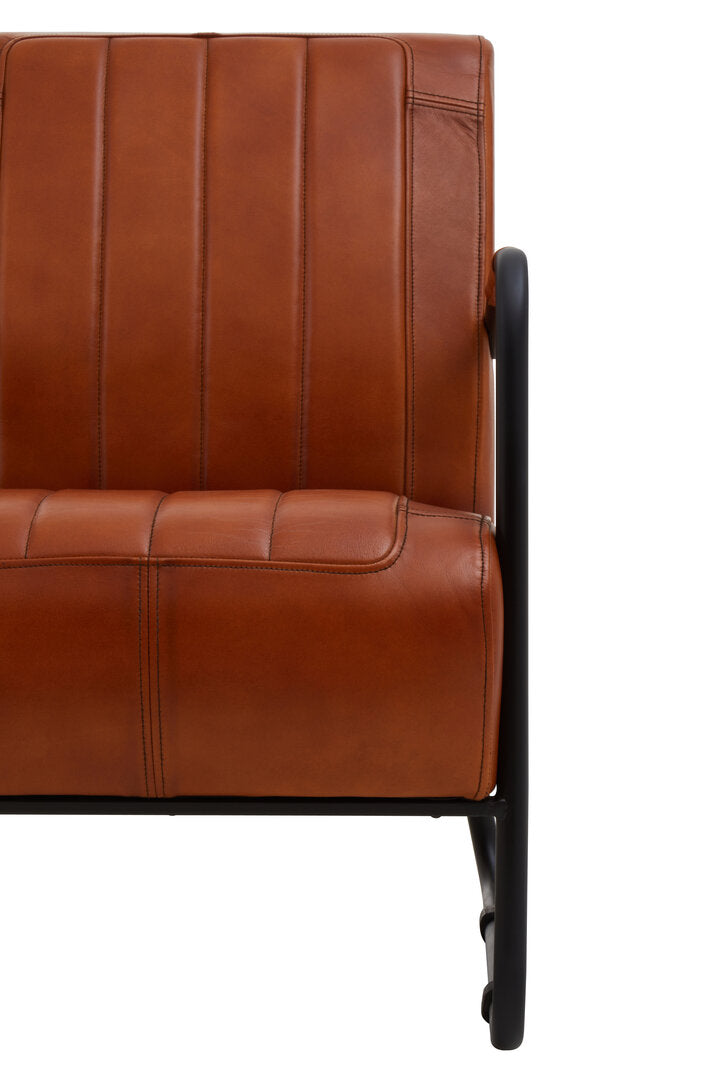 Dakota Tan Leather Armchair