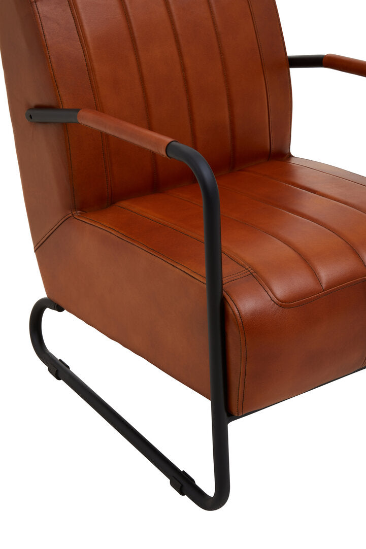 Dakota Tan Leather Armchair