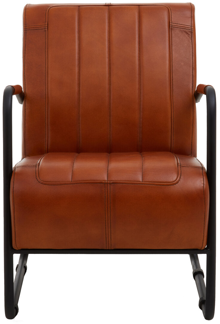 Dakota Tan Leather Armchair