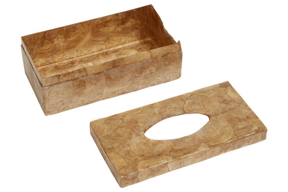 Pelara Beige Seashell Tissue Box
