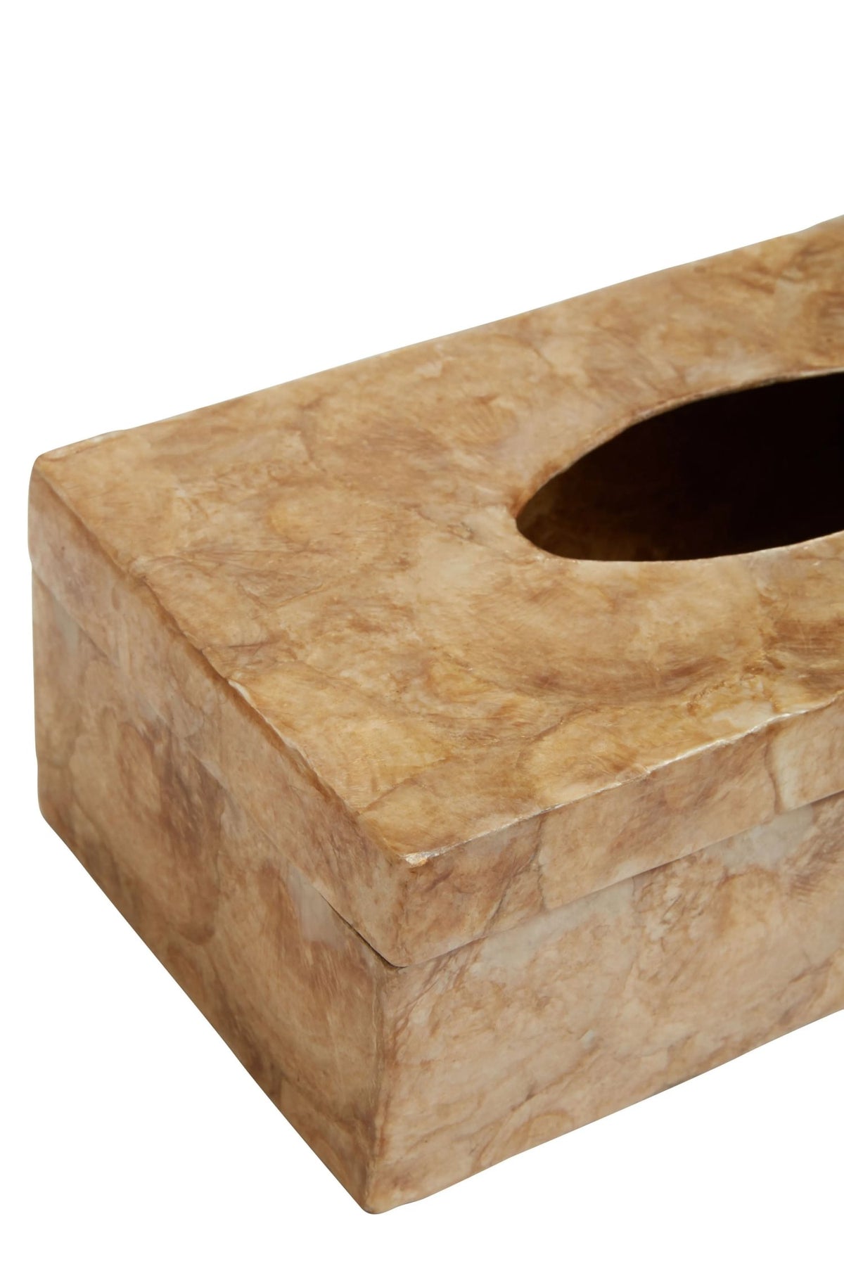 Pelara Beige Seashell Tissue Box
