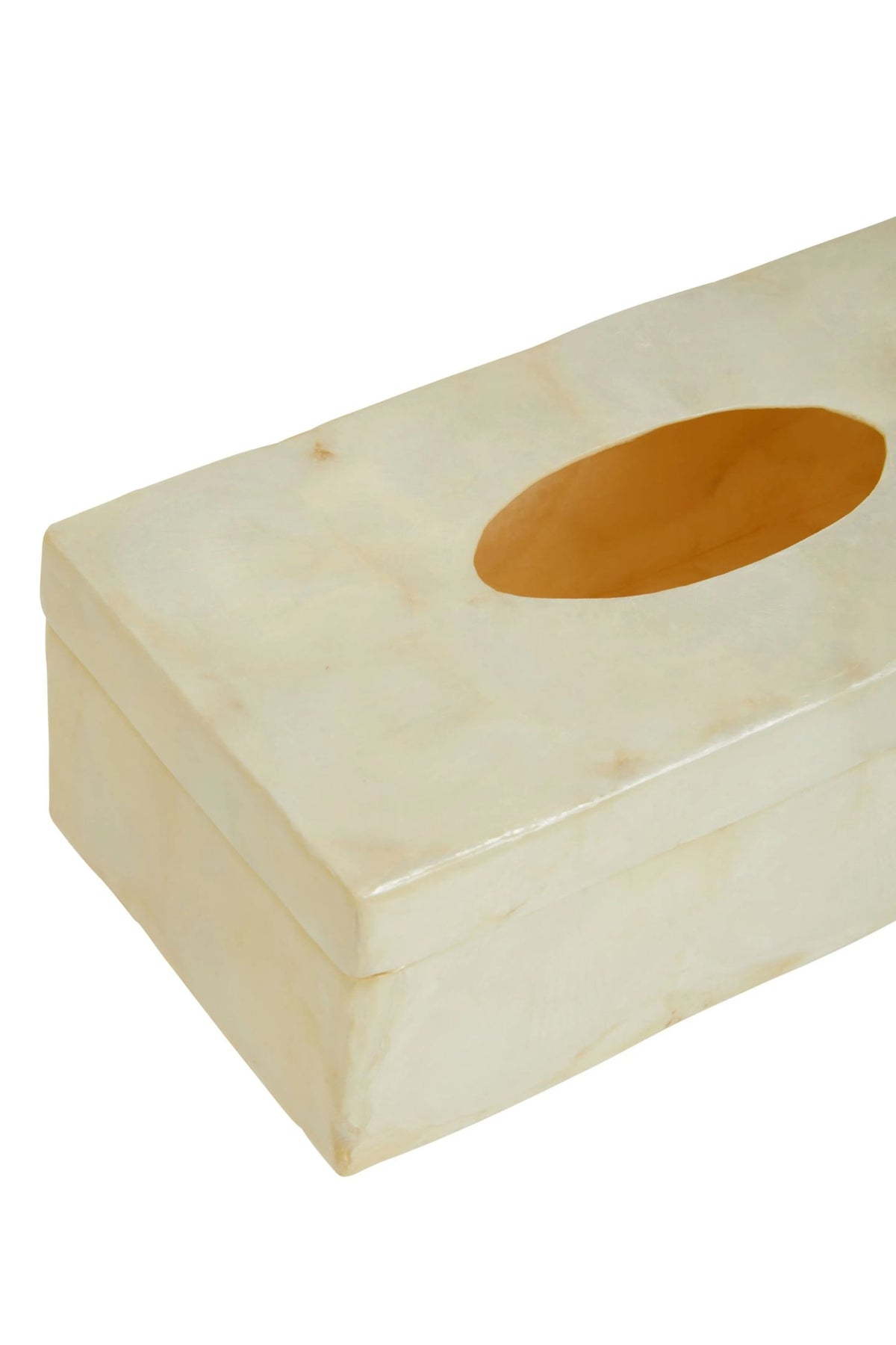 Pelara White Sea Shell Tissue Box