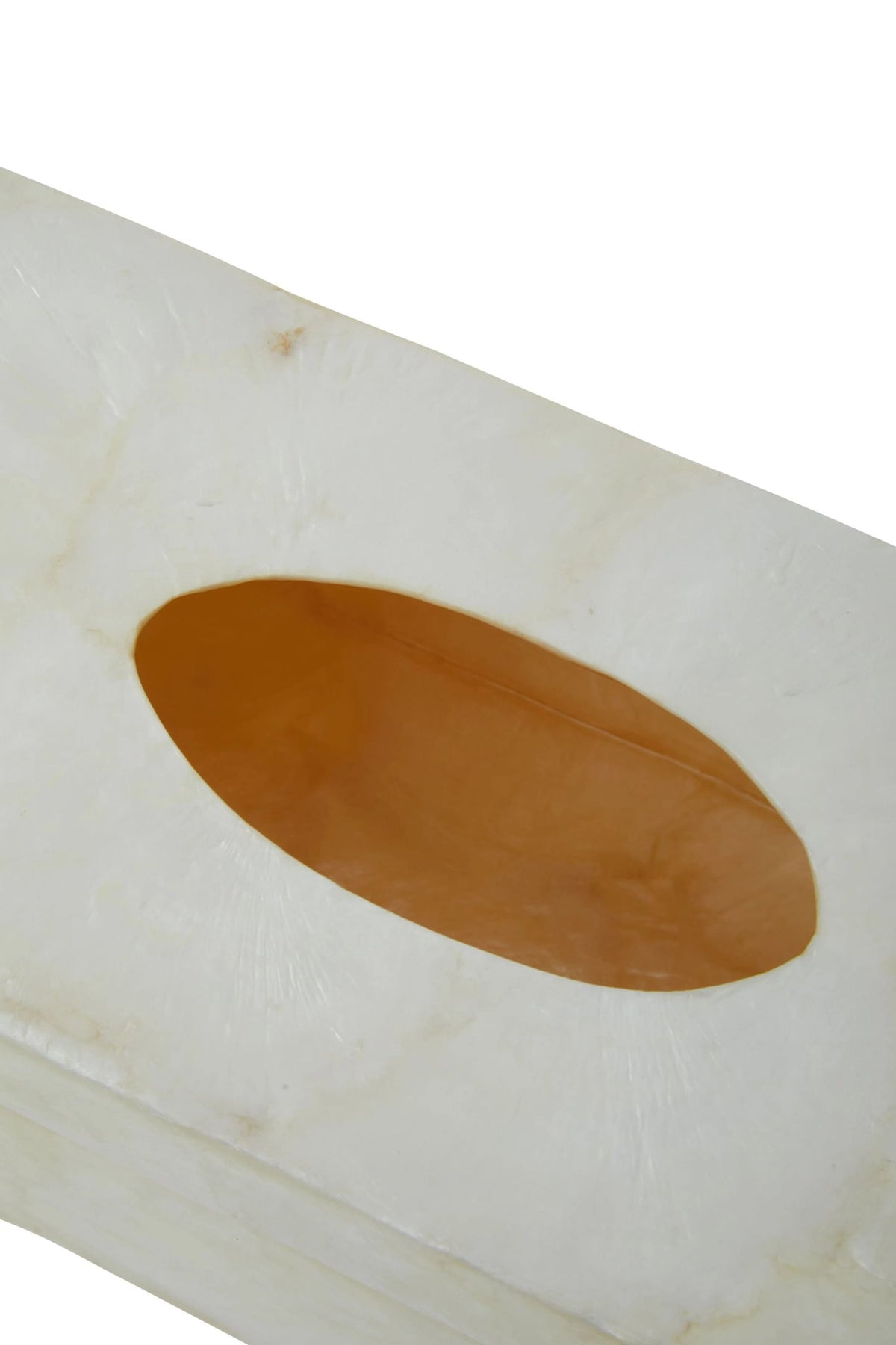 Pelara White Sea Shell Tissue Box