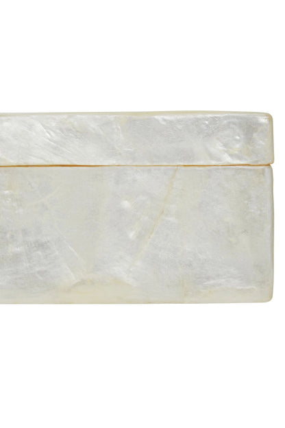 Pelara White Sea Shell Tissue Box