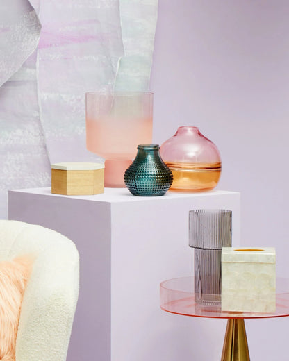 Pelara White Shell Square Tissue Box