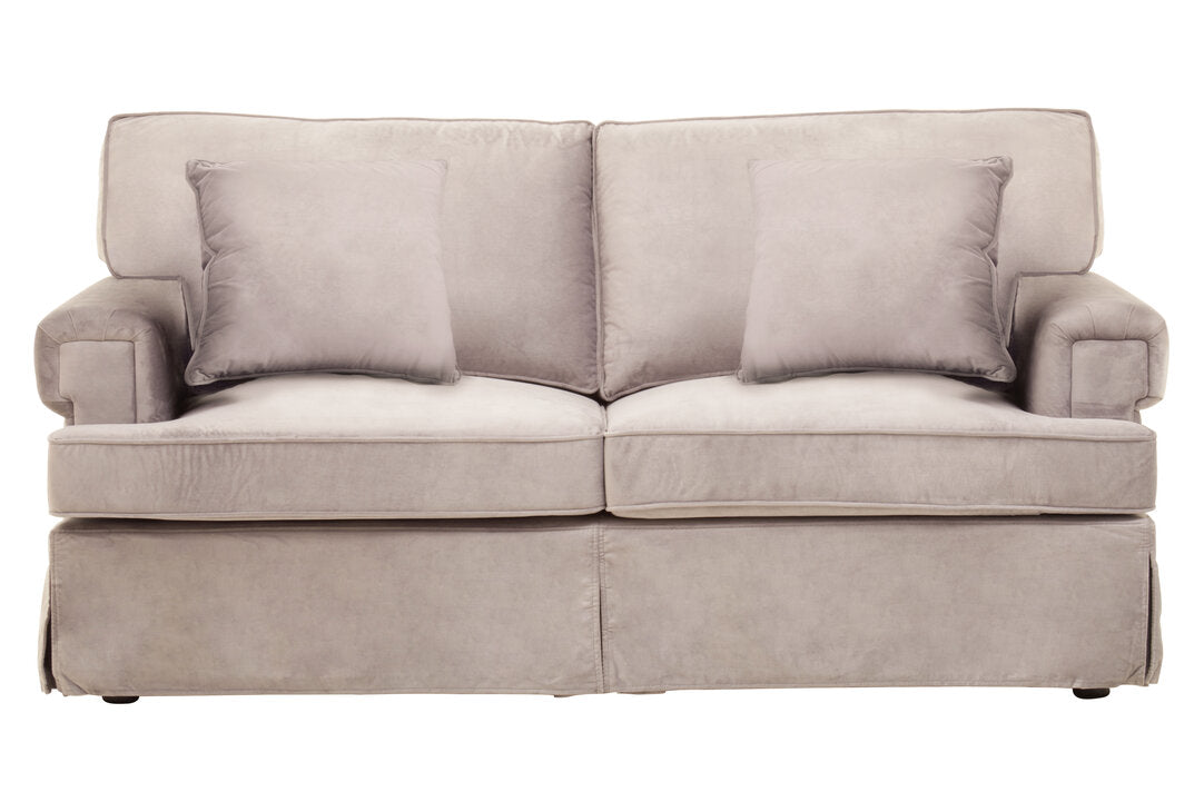 Windsor Two Seat Mink Velvet Sofa