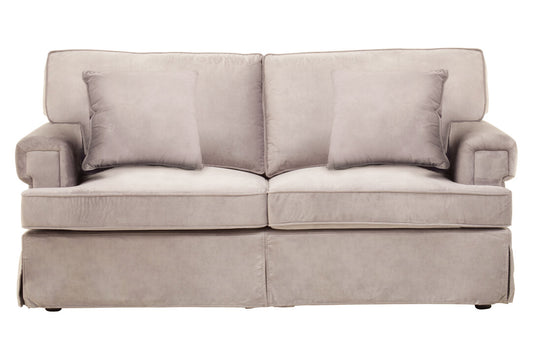 Windsor Two Seat Mink Velvet Sofa