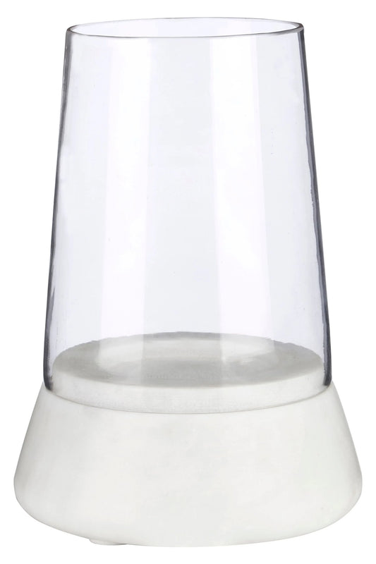 Lanterra Hurricane Candle Holder with Marble Base