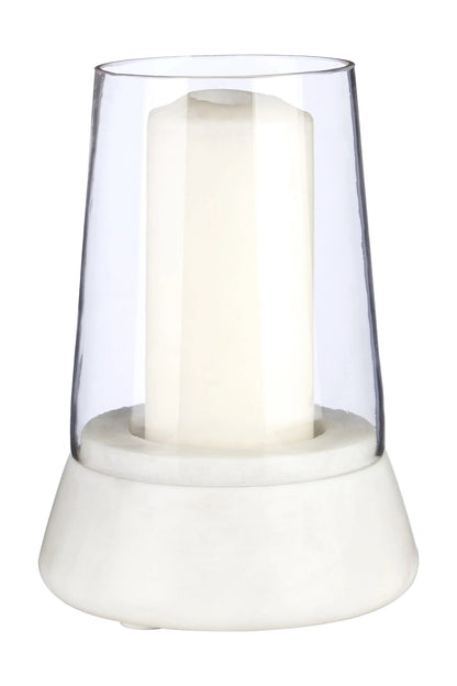 Lanterra Hurricane Candle Holder with Marble Base