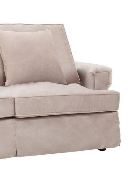 Windsor Two Seat Mink Velvet Sofa