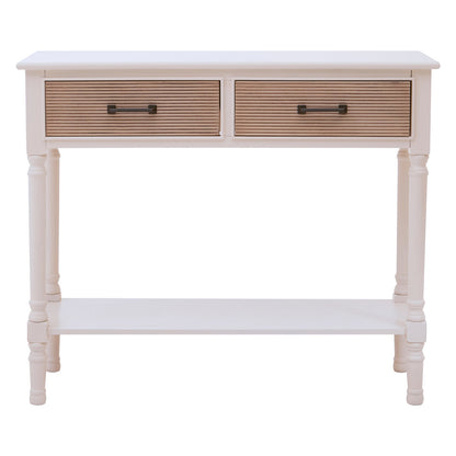 Heirloom 2 Drawers Pearl White Console Table