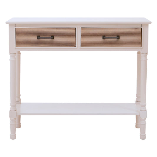 Heirloom 2 Drawers Pearl White Console Table