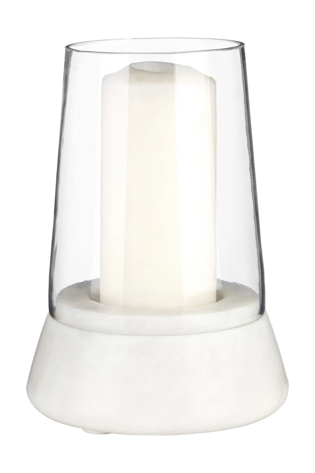 Lanterra Hurricane Candle Holder with Marble Base