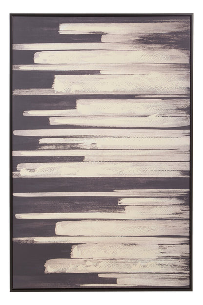 Modernist Black and Natural Canvas Wall Art