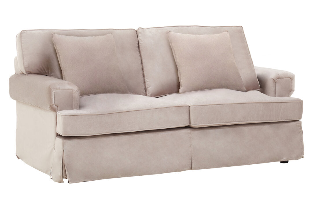 Windsor Two Seat Mink Velvet Sofa