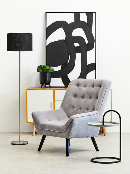 Nordic Grey Curved Chair
