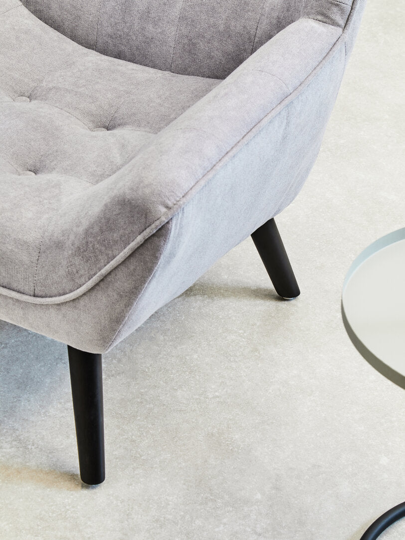 Nordic Grey Curved Chair