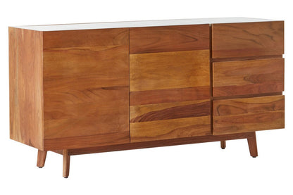 Crara 3 Drawer White Marble Sideboard