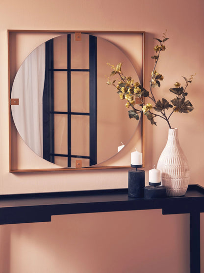 Oasis Black Wooden Large Candle Holder