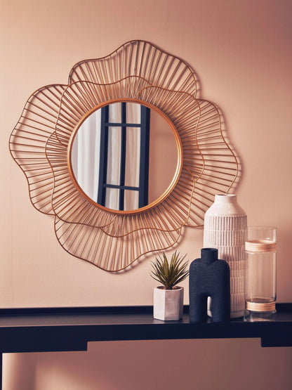 Florent Gold Flower Wall Mirror