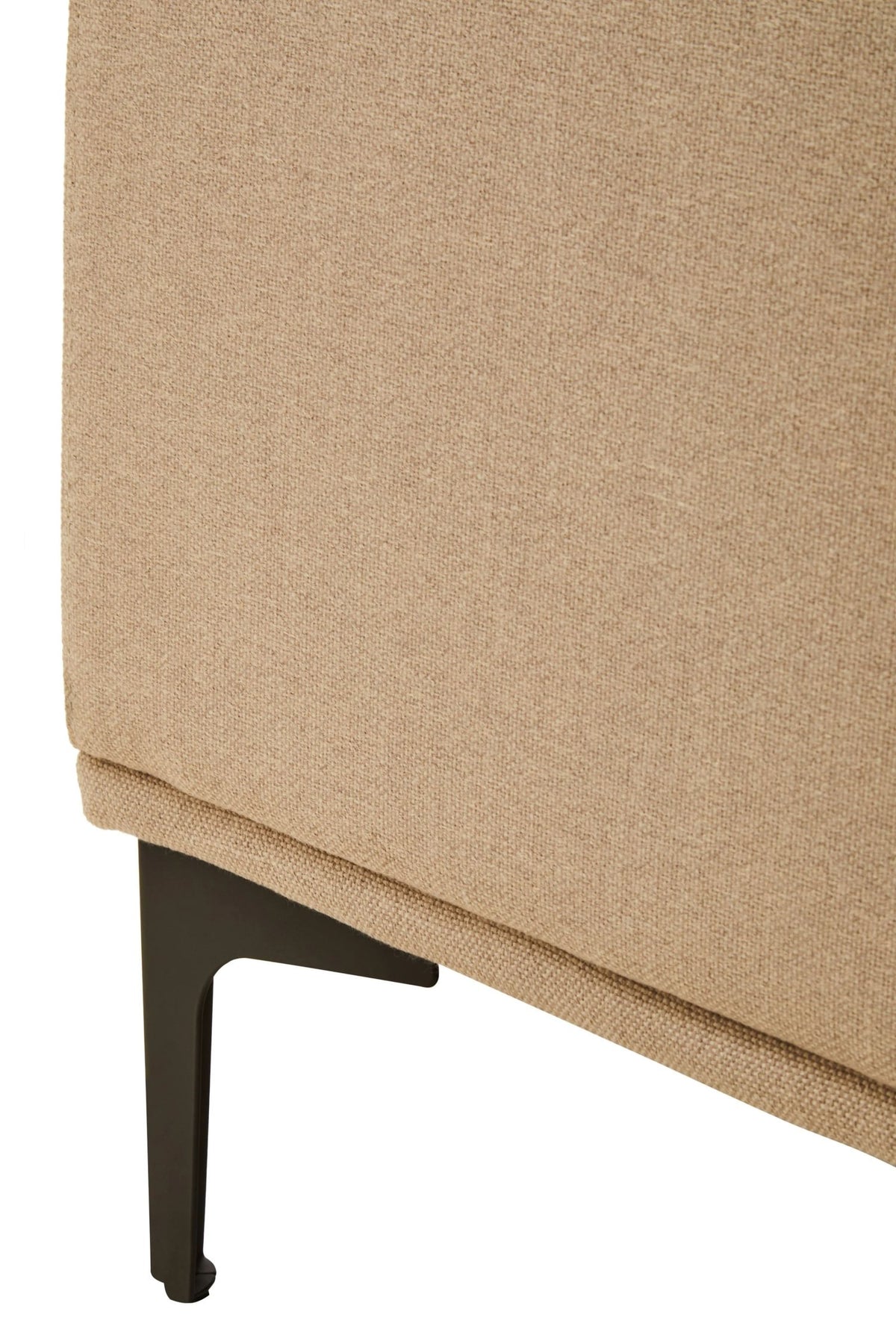 Cassis Natural Fabric 3 Seat Right Chaise Sofa