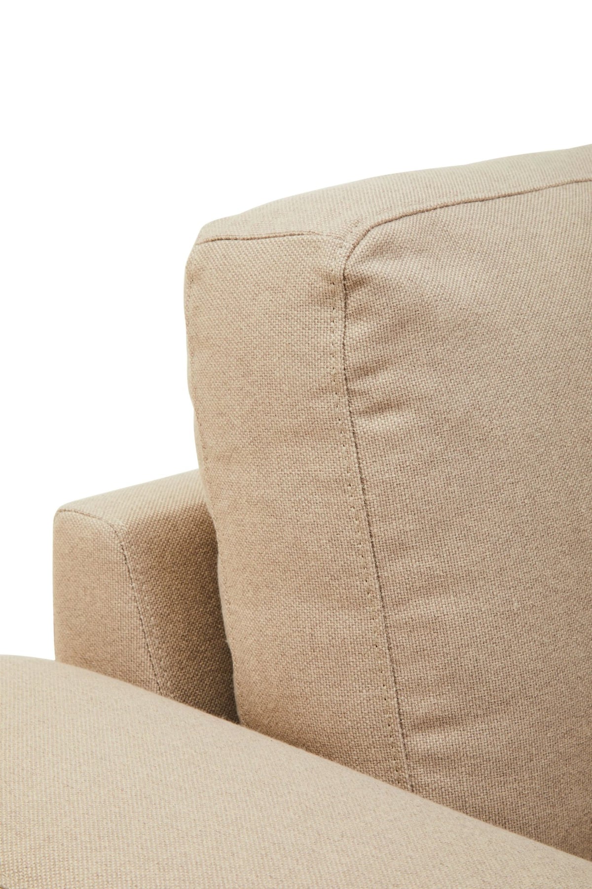 Cassis Natural Fabric 3 Seat Right Chaise Sofa